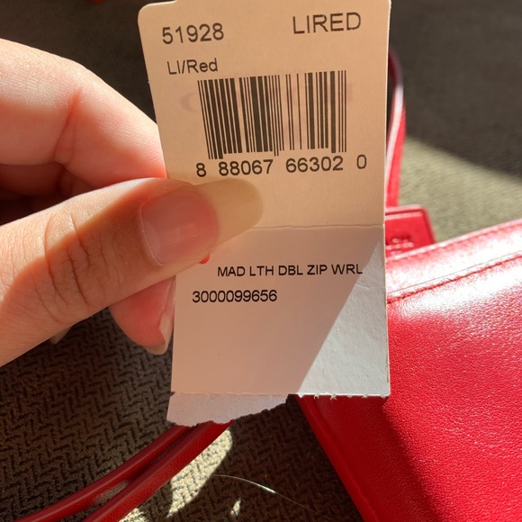 Brand New Red Coach Wristlet with Double Zipper - Picture 5 of 5